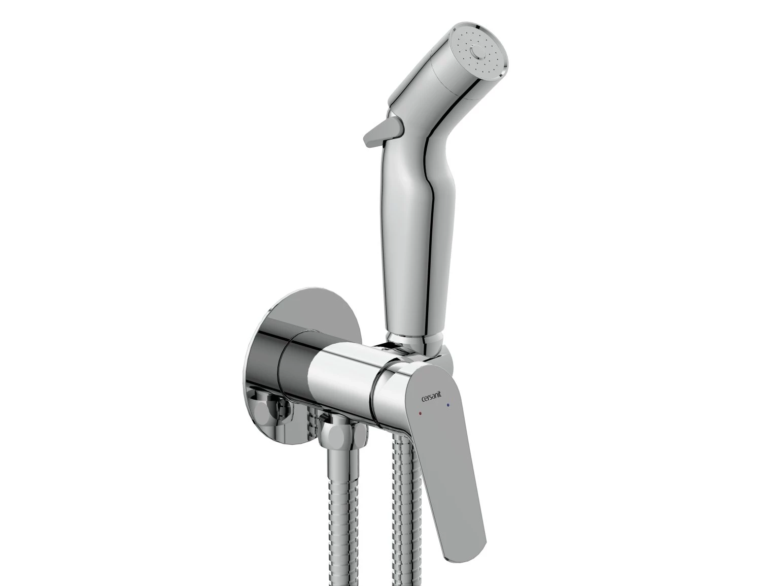 Смеситель Cersanit  с гигиеническим душем FLAVIS встраиваемый однорычажный (64104)
