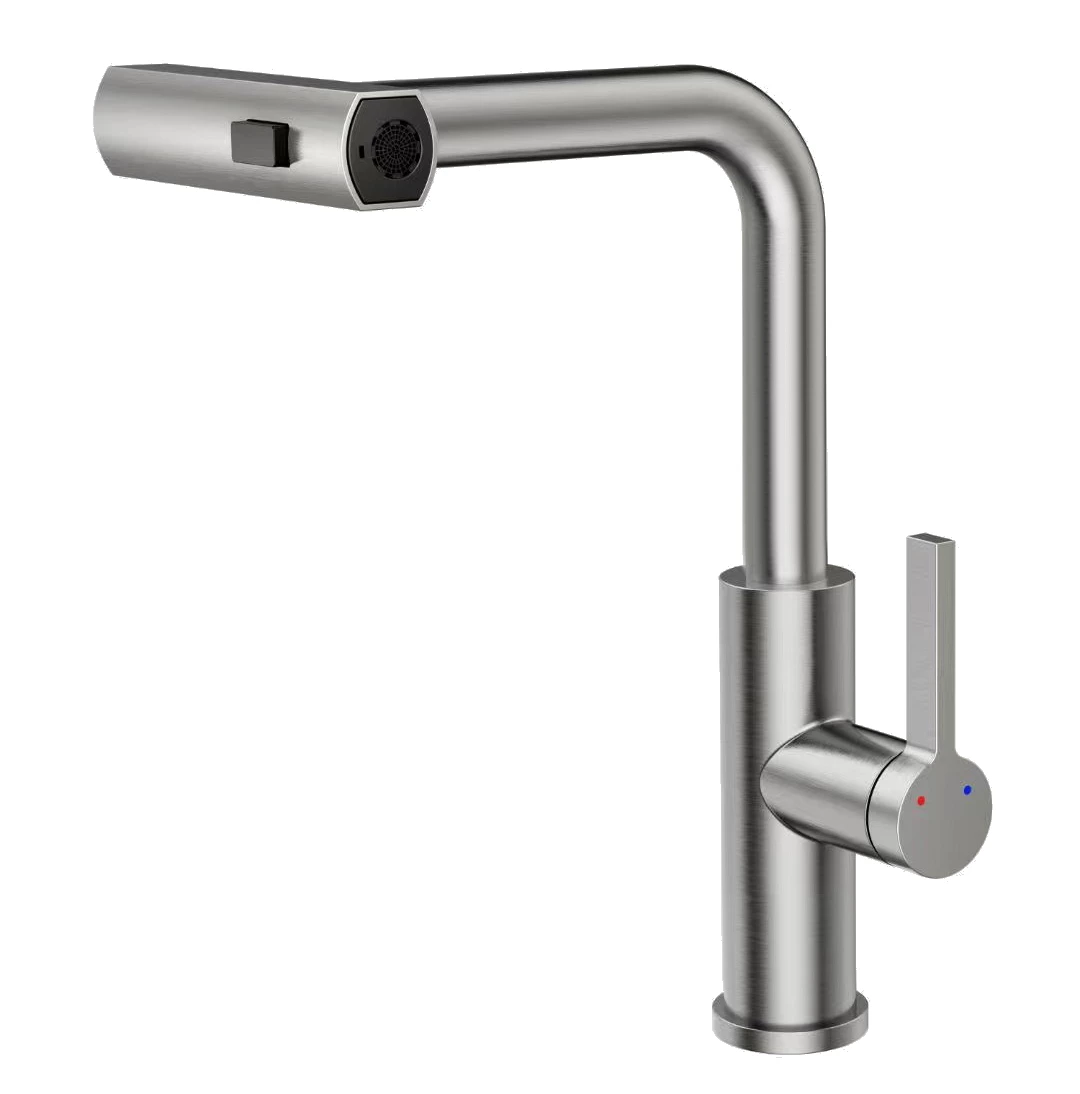 Смеситель для кухни с выдвижной лейкой RUSH Тинос (Tinos) (TI3732-18)