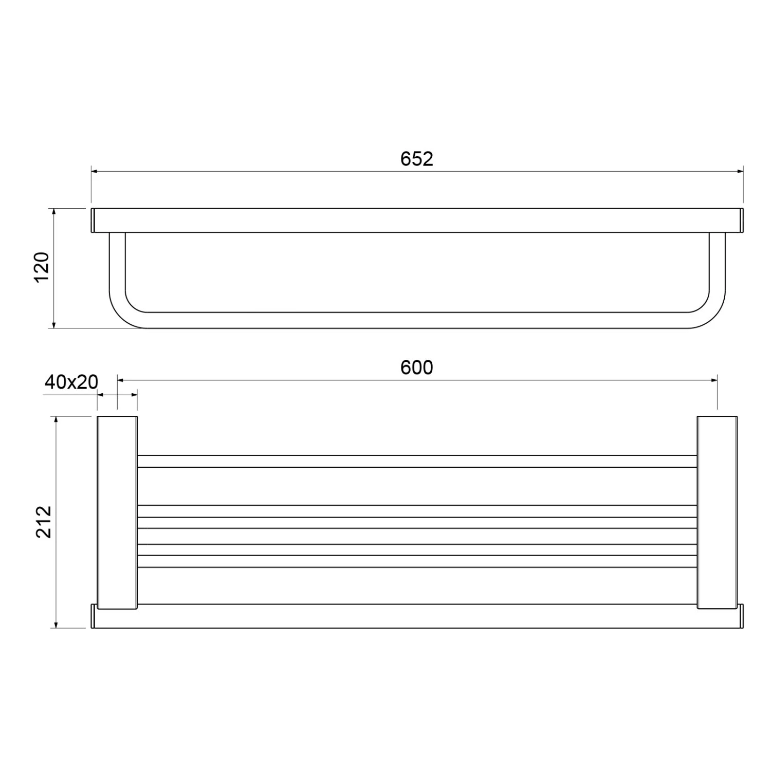 Полка для полотенец Timo Luiro хром (18558/00) - фото 2