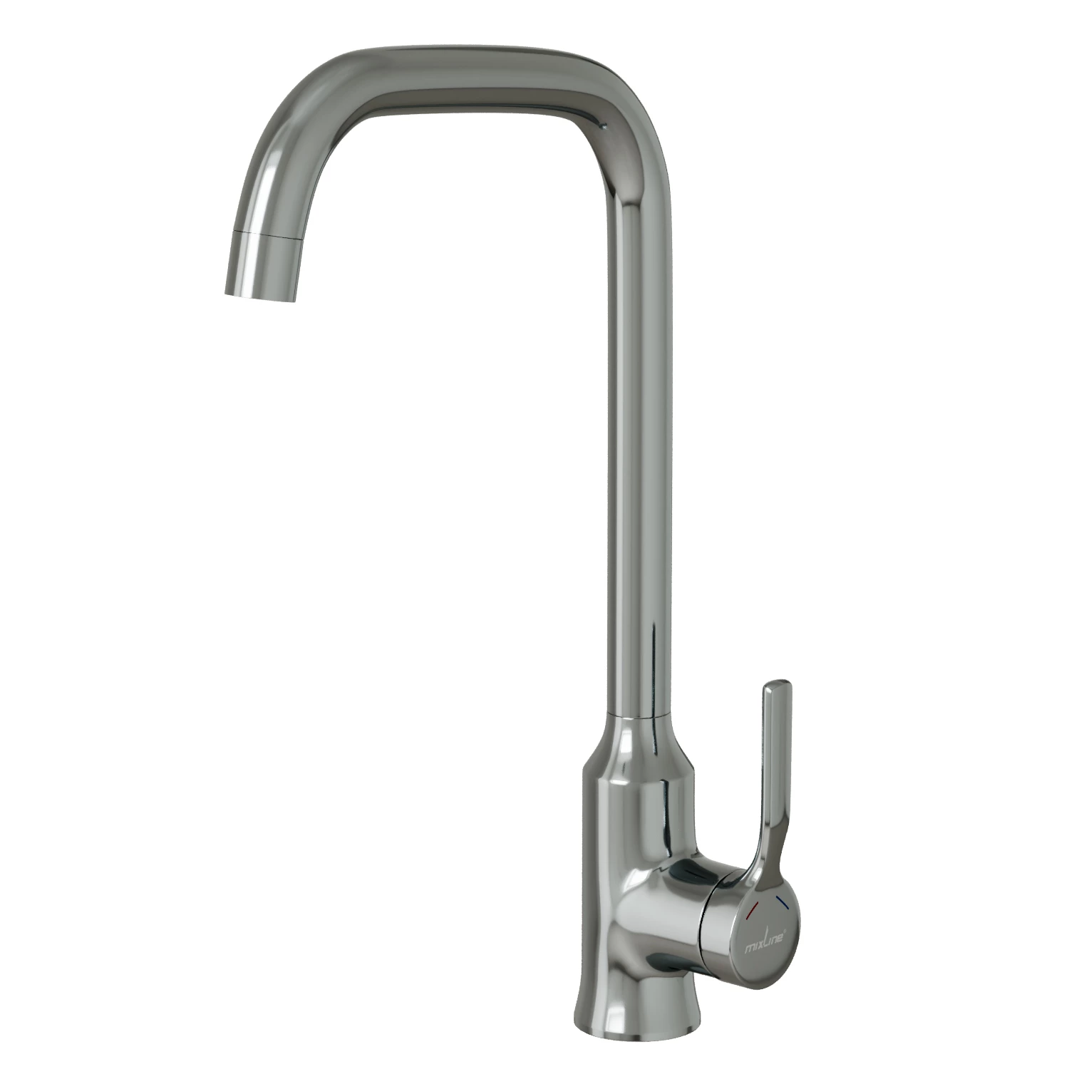 Смеситель для кухни MIXLINE ML40-032 "Flat" 35k высокий излив боковая ручка (553906)