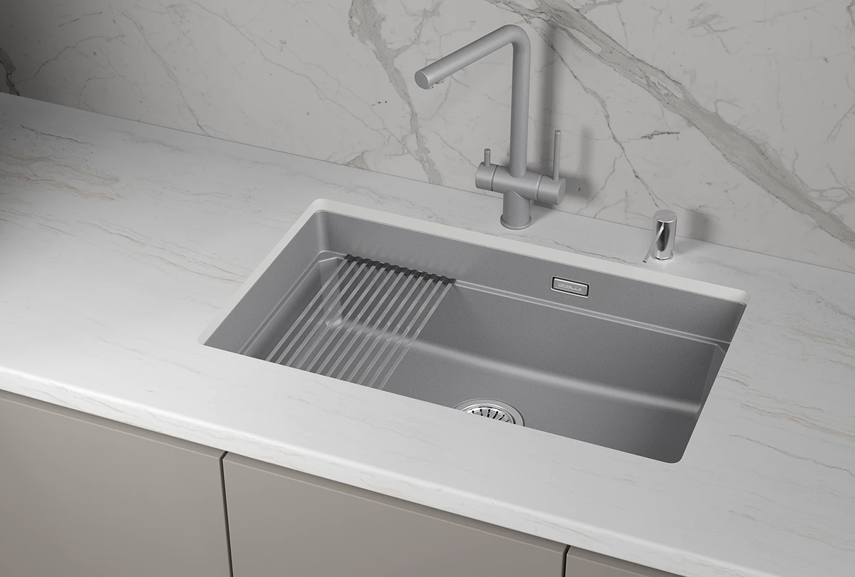 Кухонная мойка GRANULA кварц (7303iU, АЛЮМИНИУМ) - фото 3