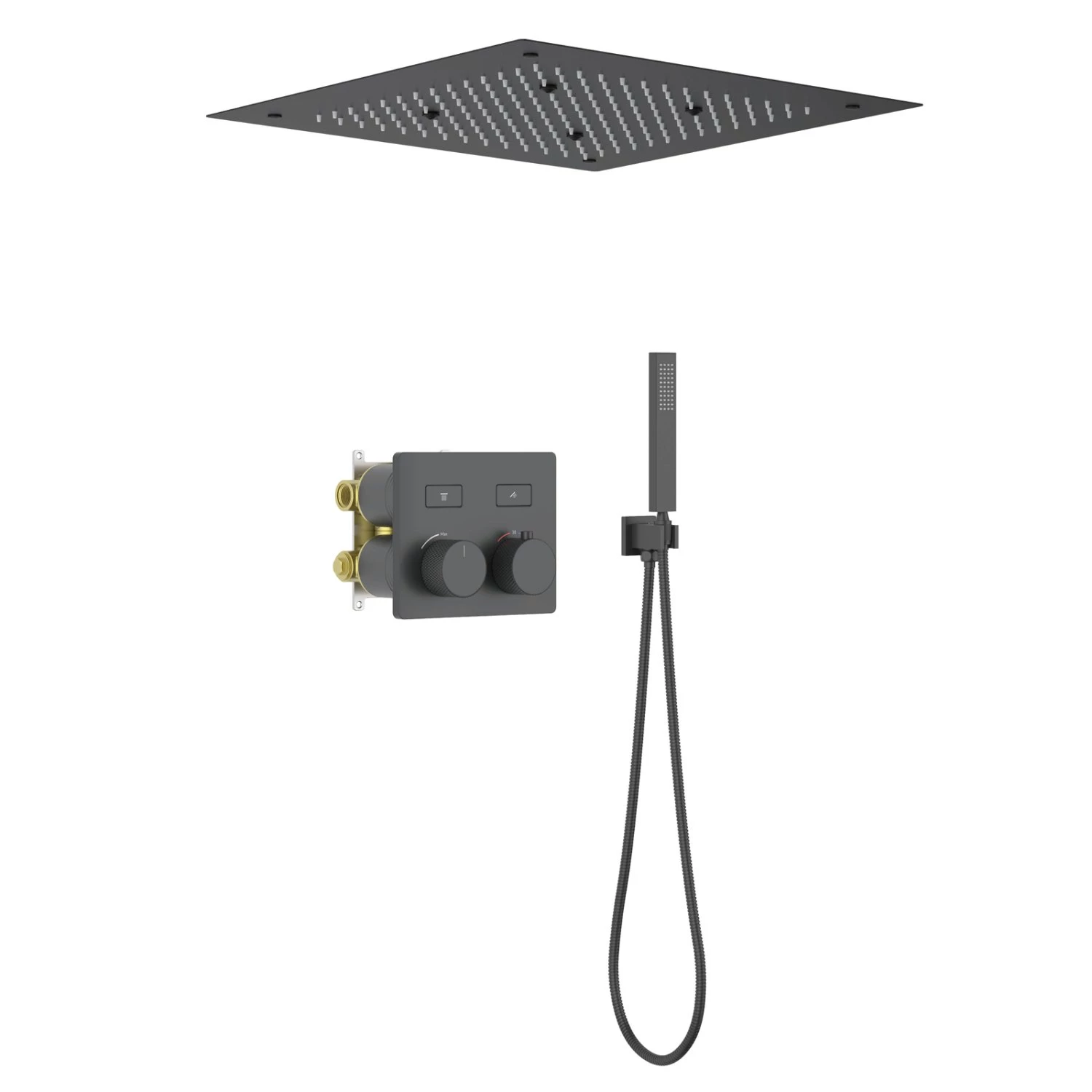 Душевая система встроенная с термостатом Timo Petruma черный (SX-5209/03SM)