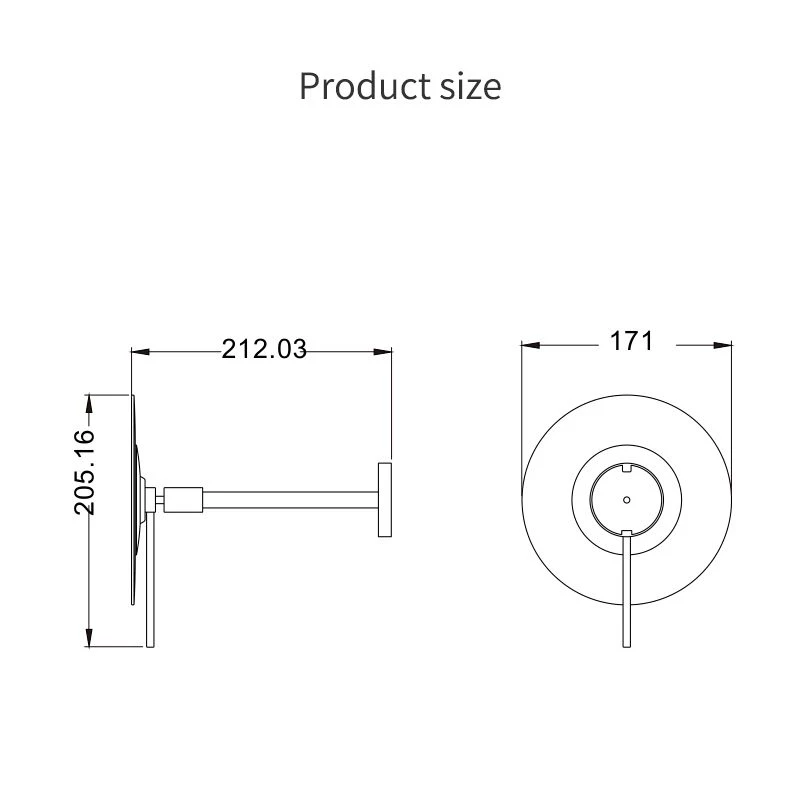 Зеркало настенное с увеличением 5х JAVA S-M112H - фото 2