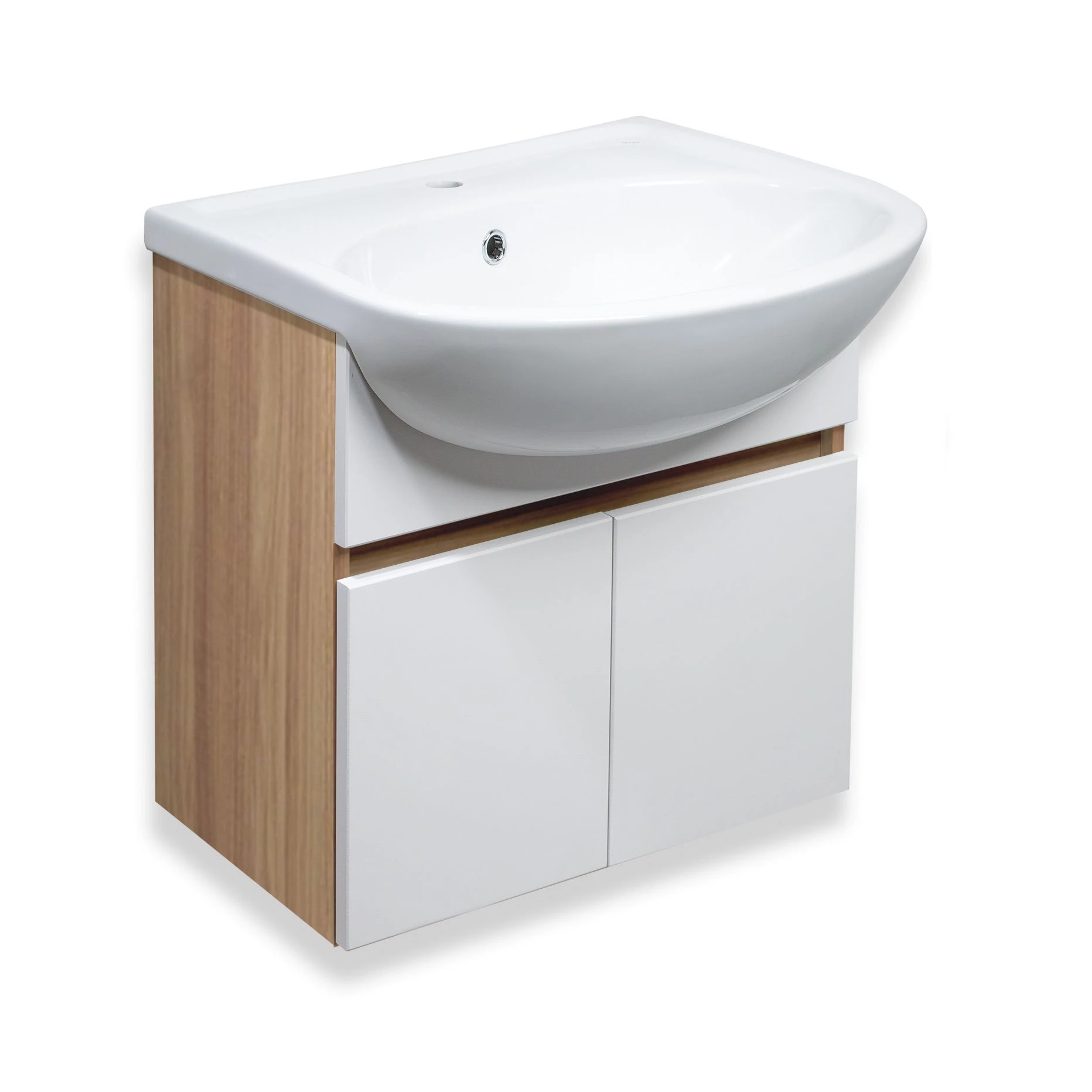 Тумба Runo Лада 60 подвесная блэквуд/белый под умывальник Уют 60 (00-00004578) - фото 1