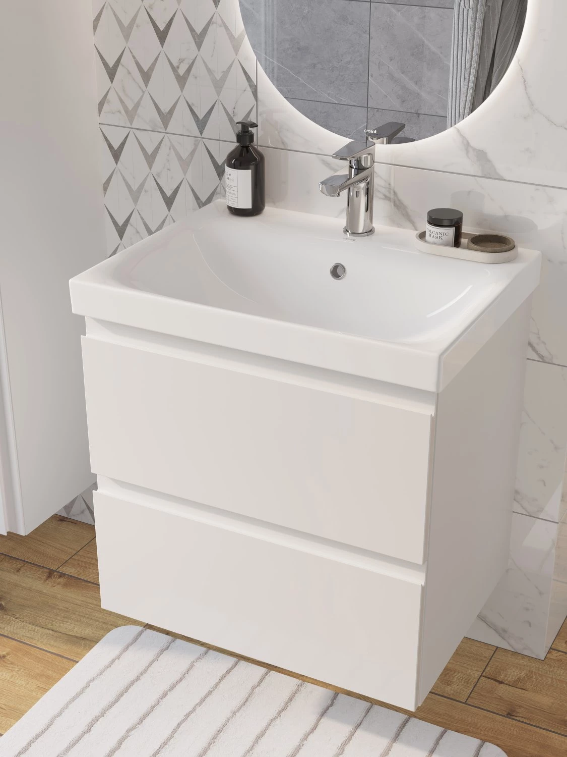 Смеситель для раковины Cersanit MODUO однорычажный хром (64094) - фото 2