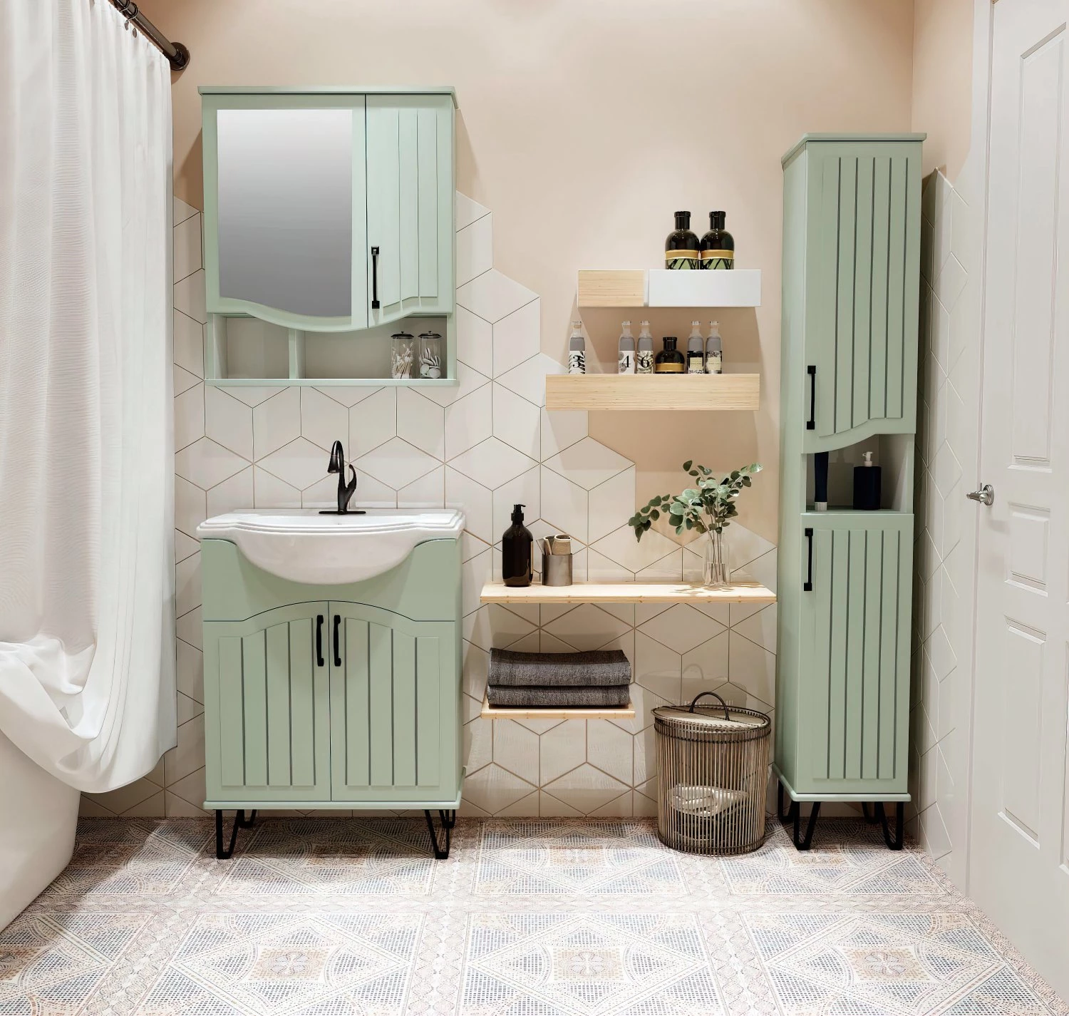 Пенал Runo мята правый Марсель 30 (00-00001221) - фото 2