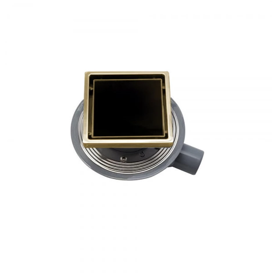 Точечный трап Pestan Confluo Standard 15х15 Black Glass Gold (13000152) - фото 1