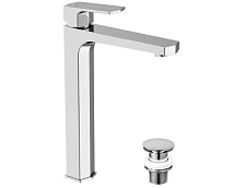 Смеситель для раковины высокий Cersanit WISLA однорычажный клик клак (63059)