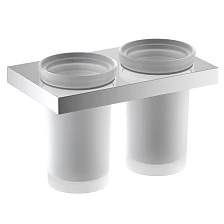 Стакан для зубных щеток двойной Timo Petruma хром (15234/00)