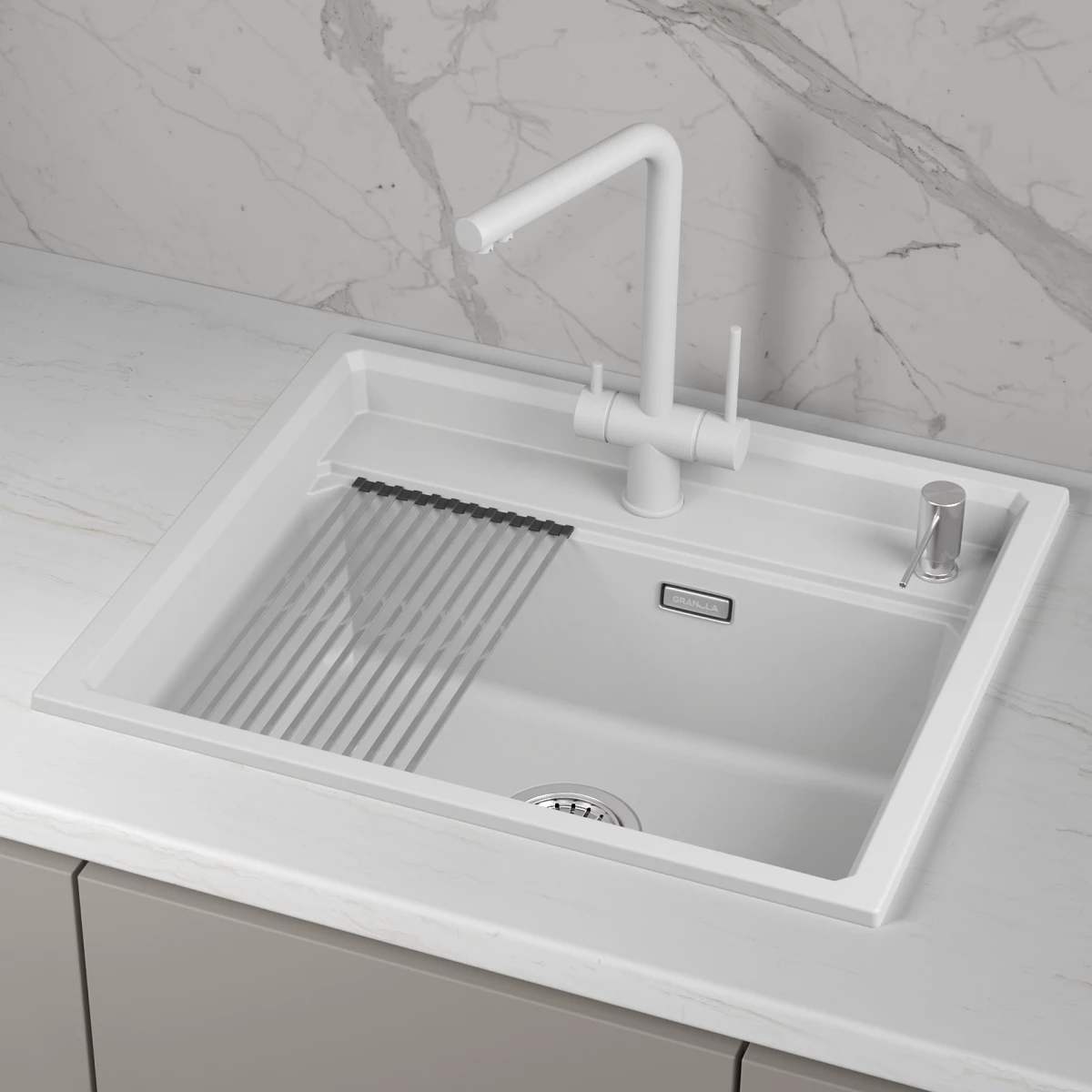 Кухонная мойка GRANULA кварц (6003i, АРКТИК) - фото 3