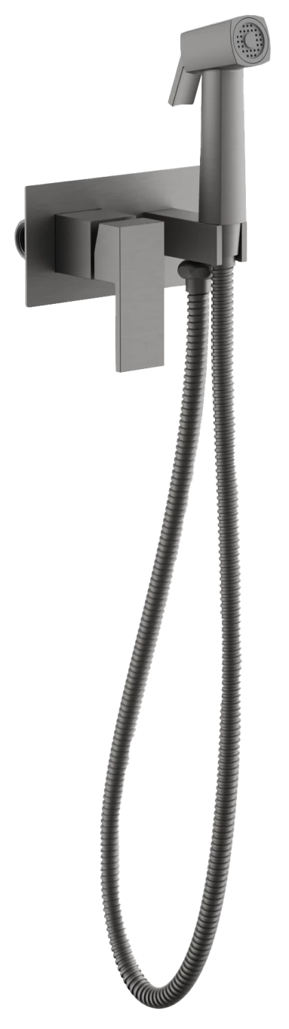 Смеситель BELZ с гигиенической лейкой оружейная сталь (B55808-3) - фото 1