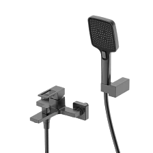 Смеситель для ванны с душем DQ Dortmund короткий излив графит (DA1713206)