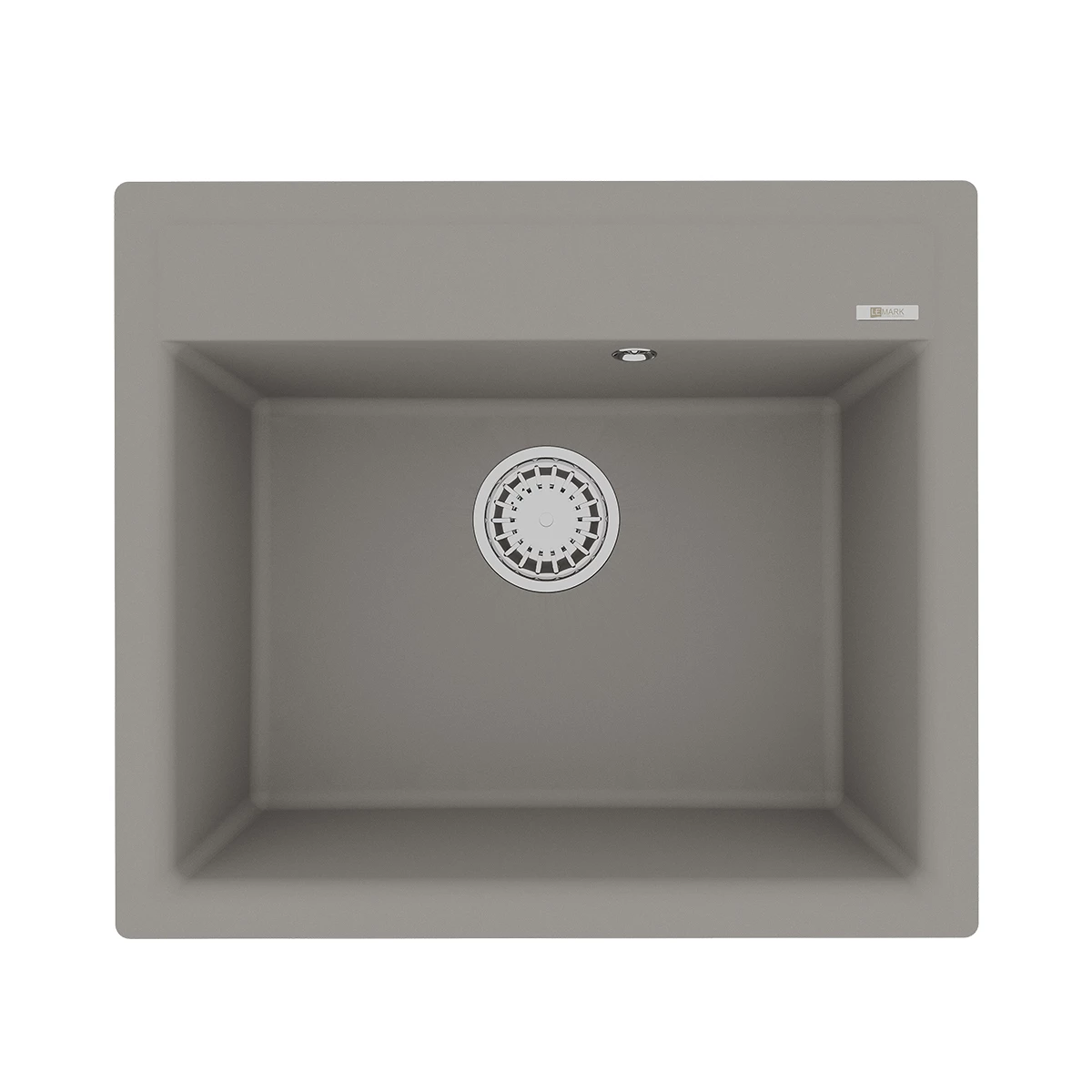 Кухонная мойка Lemark HANKA 570 врезная прямоугольная из кварцгранита цвет: Грей (9910015)
