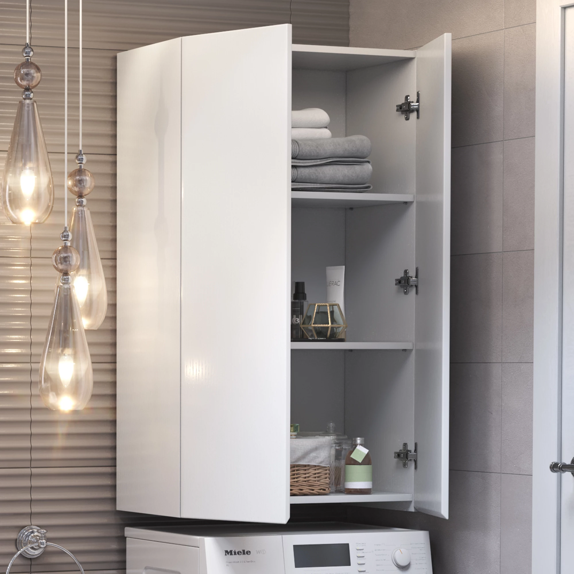 Шкаф VIGO навесной Wing 640 белый (sh.WIN.64.2D белый) - фото 3