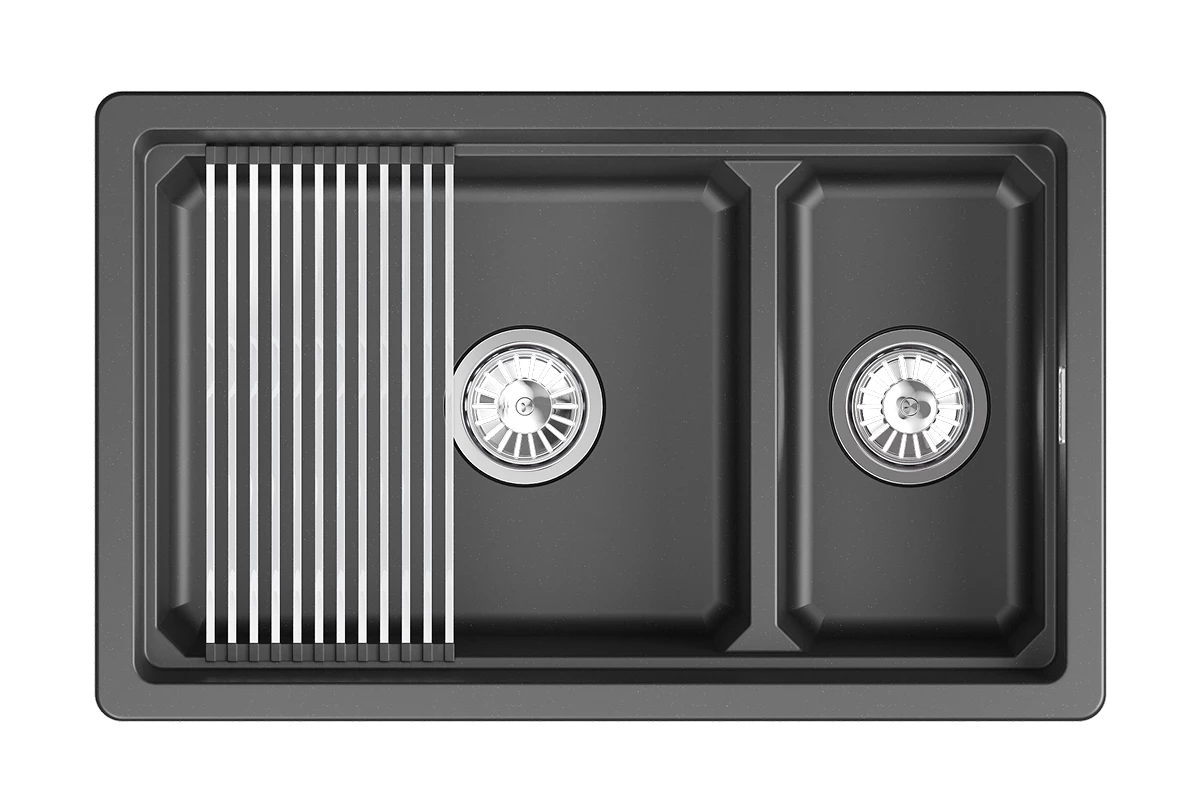 Кухонная мойка GRANULA кварц (7304iU, ШВАРЦ) - фото 1