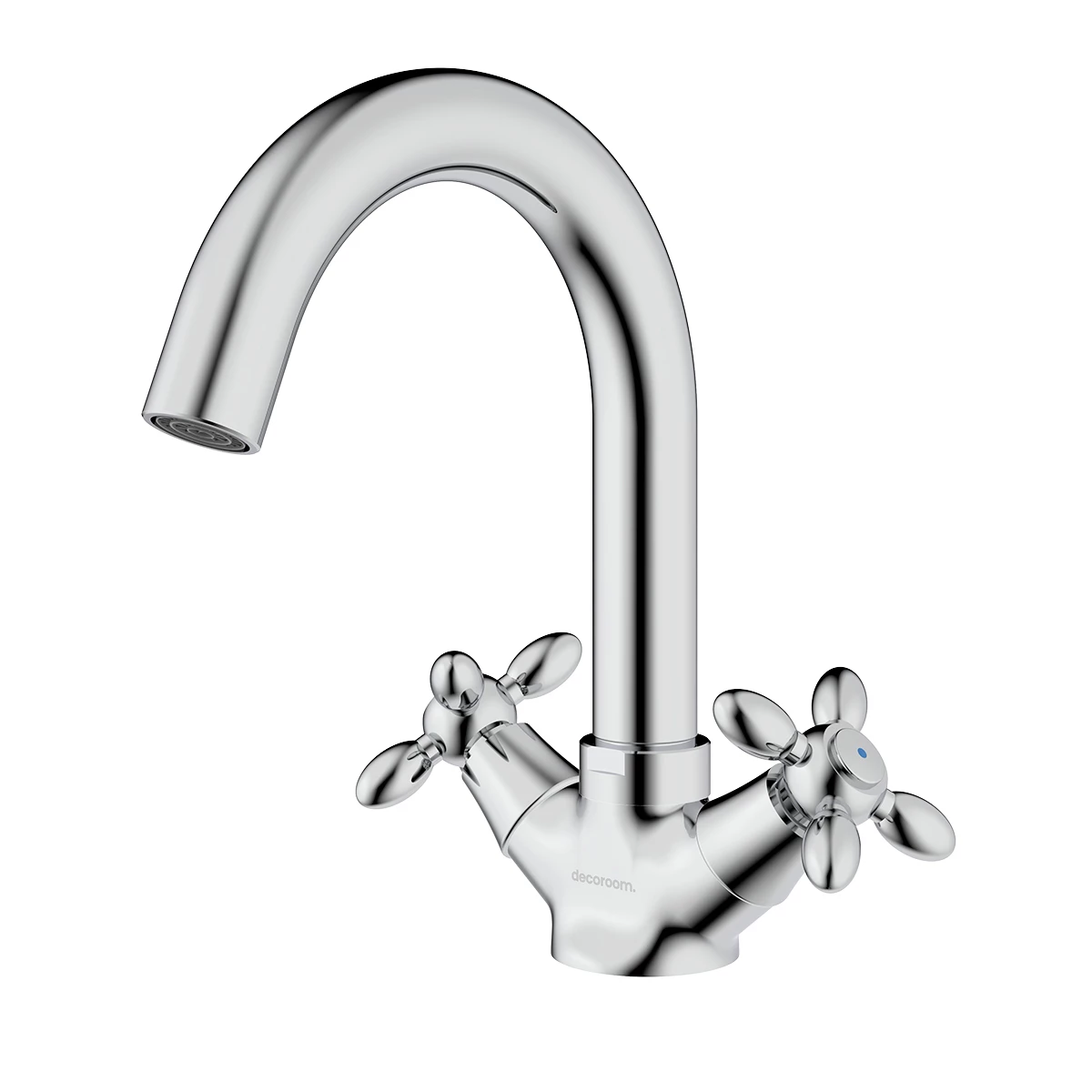 Смеситель DECOROOM DR53 для умывальника с поворотным изливом (DR53011)