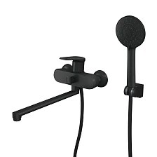 Смеситель для ванны с длинным поворотным изливом RUSH Невис (Nevis) (NE1735-51Black)