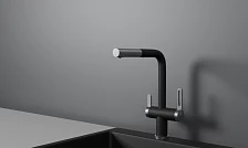 Смеситель для кухни GRANULA с выдвижным изливом и подключением к фильтру (8170, ТУРМАЛИН)