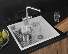Кухонная мойка GRANULA KITCHEN SPACE RINZER кварц (5807R, АРКТИК)