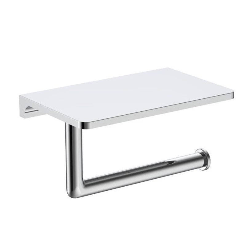 Держатель для туалетной бумаги Raglo с полкой, хром (R320.03) - фото 1