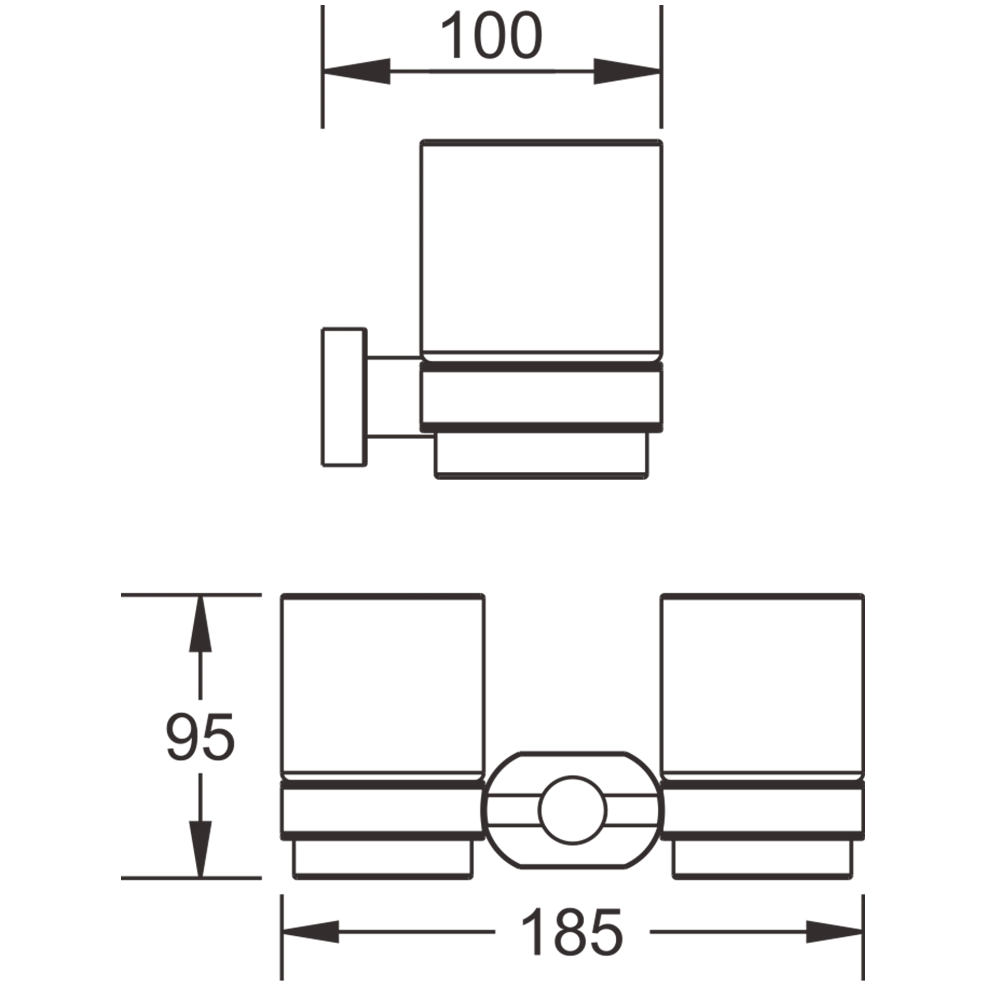 Держатель стакана BELZ двойной (B90508) Держатель стакана BELZ двойной (B90508) - фото 2