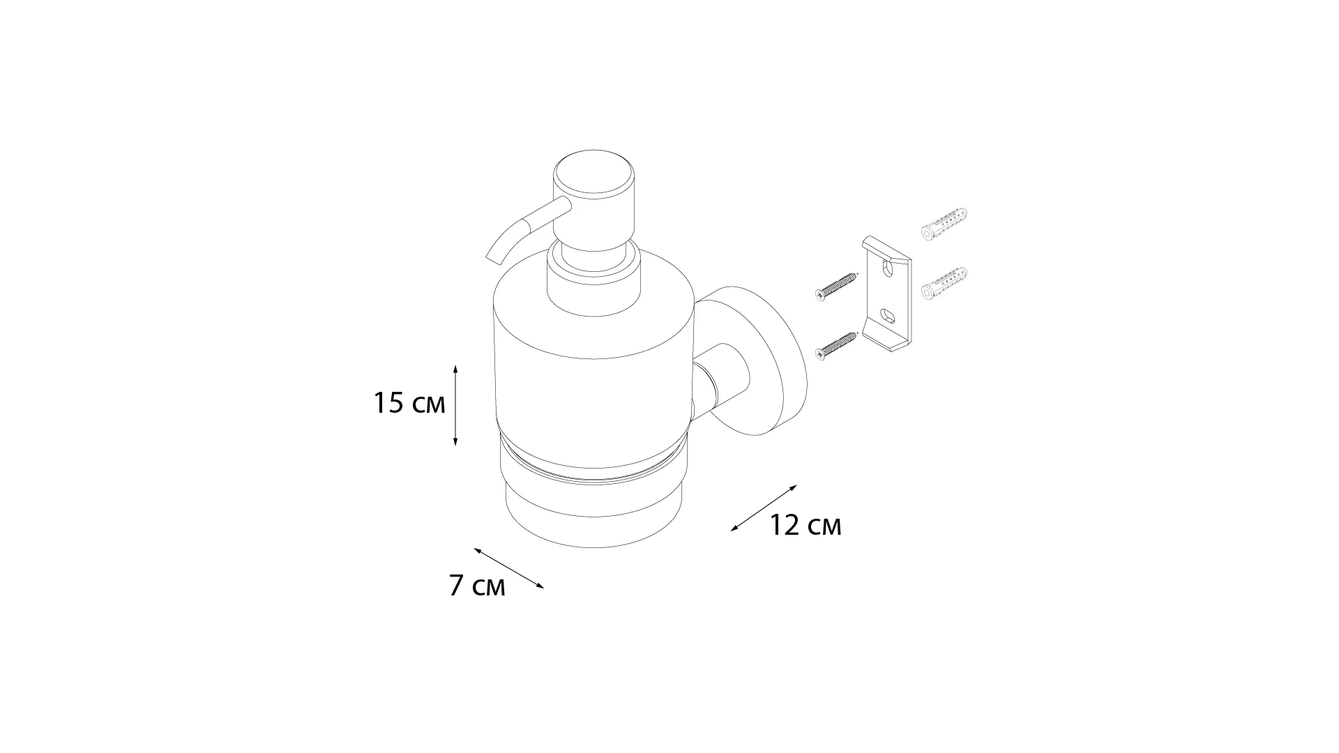Дозатор жидкого мыла хром Fixsen Comfort Chrome (FX-85012) - фото 3