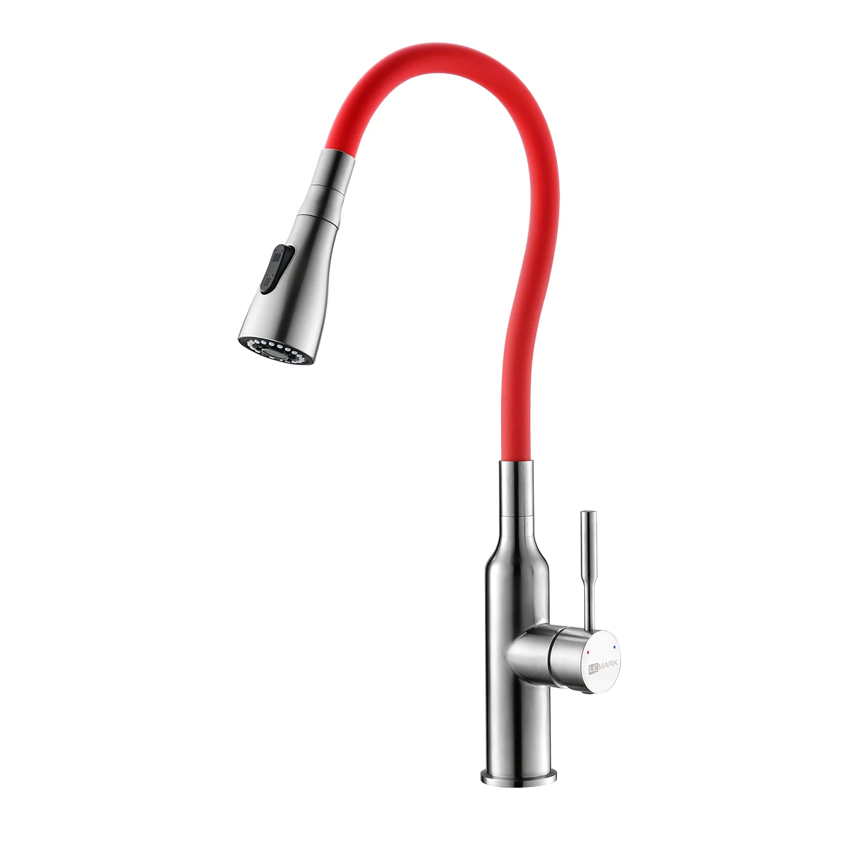 Смеситель для кухни Lemark с гибким изливом (LM5082S-Red) Смеситель для кухни Lemark с гибким изливом (LM5082S-Red) - фото 1