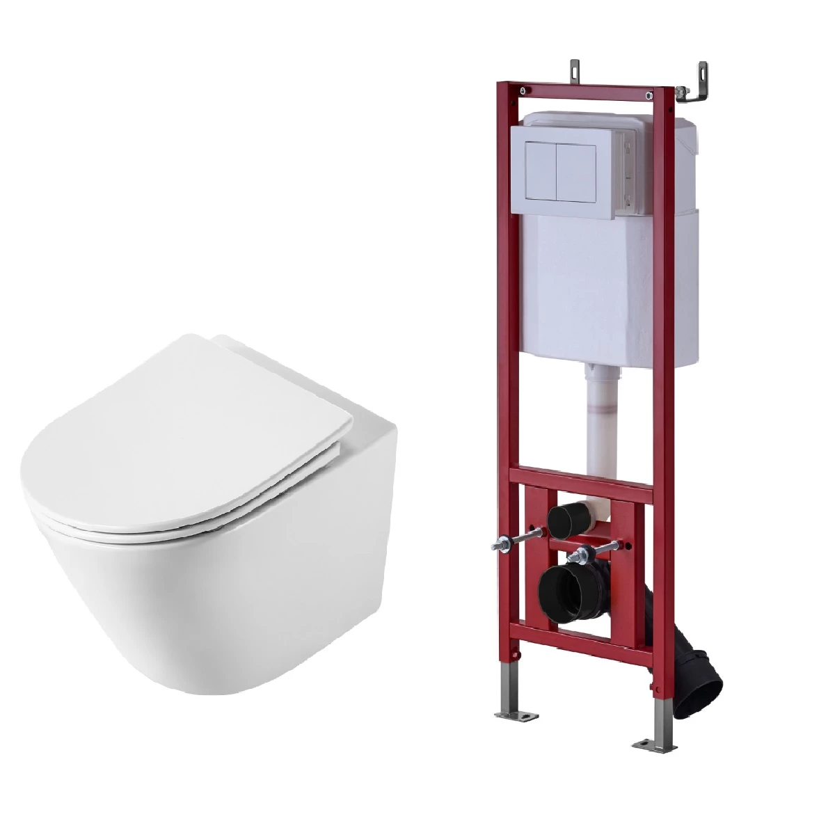 Комплект DQ унитаз DT1476516, инсталляция с клавишей DI8640116 (DS1471603) - фото 1