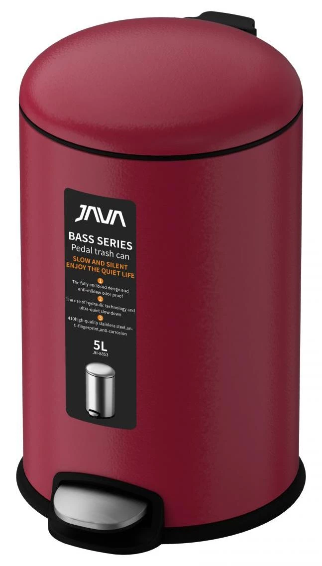 Ведро с микролифтом JAVA 5 л (S-885-5R) Ведро с микролифтом JAVA 5 л (S-885-5R) - фото 1