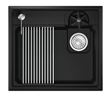 Кухонная мойка GRANULA KITCHEN SPACE RINZER кварц (5807R, ЧЕРНЫЙ)