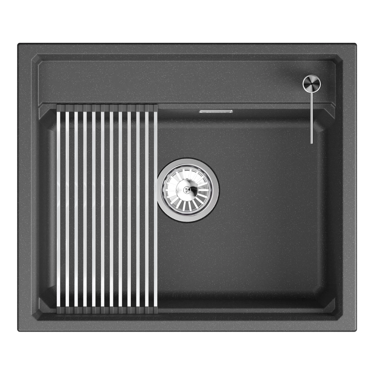 Кухонная мойка GRANULA кварц (6003i, ЧЁРНЫЙ) - фото 1