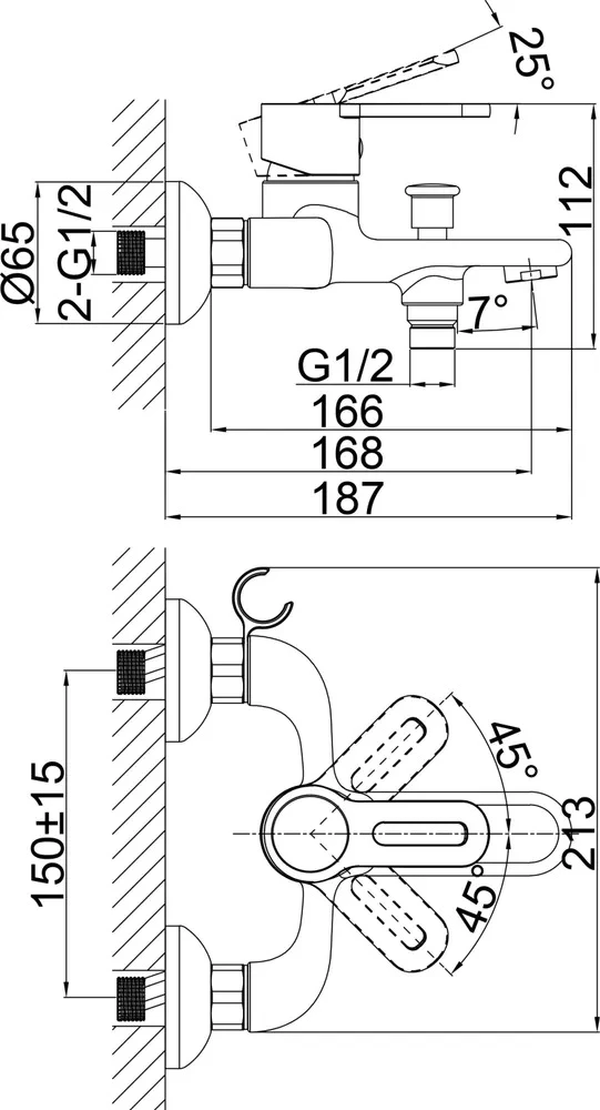 Комплект смесителей DK DA1350001SET (DA1352101,DA1353201) Комплект смесителей DK DA1350001SET (DA1352101,DA1353201) - фото 4