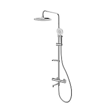 Смеситель термостатический для ванны со стойкой и тропической лейкой Milardo Ideal Spa (ILSSBTHM06)