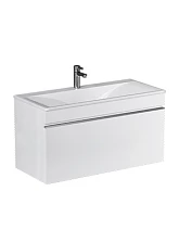 Тумба подвесная Velvex Pulsus 100 белая под раковину rkPUL.100-81 (Pulsus) (tp.PUL.PUL.100.1Y белый глянец)