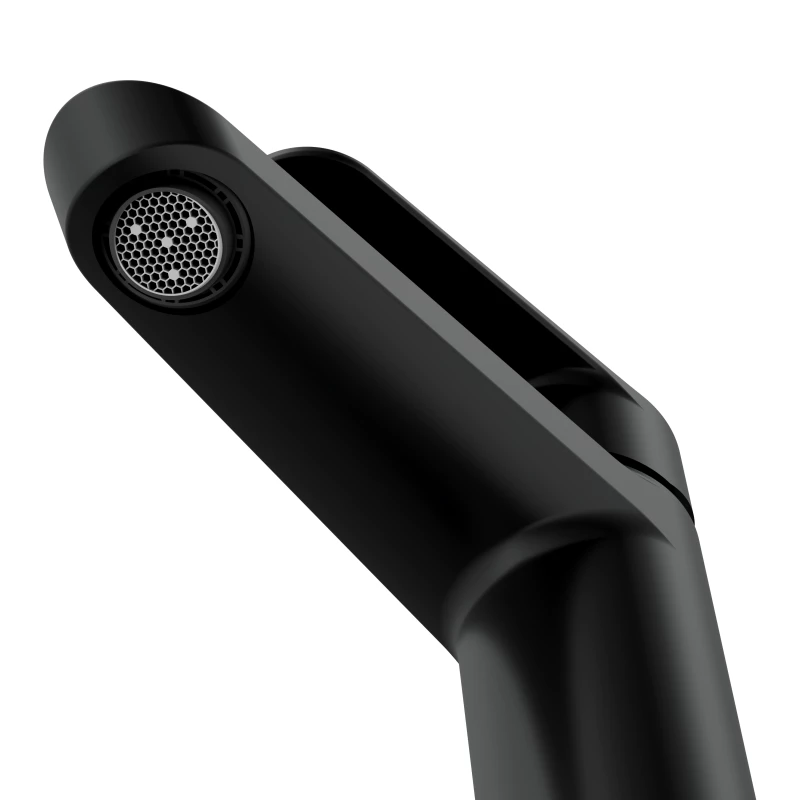 Смеситель для раковины CERSANIT LARA средний однорычажный черный (68152) - фото 3