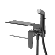 Смеситель с гигиеническим душем и полкой DQ Дюссельдорф (Düsseldorf) графит (DA1724546)