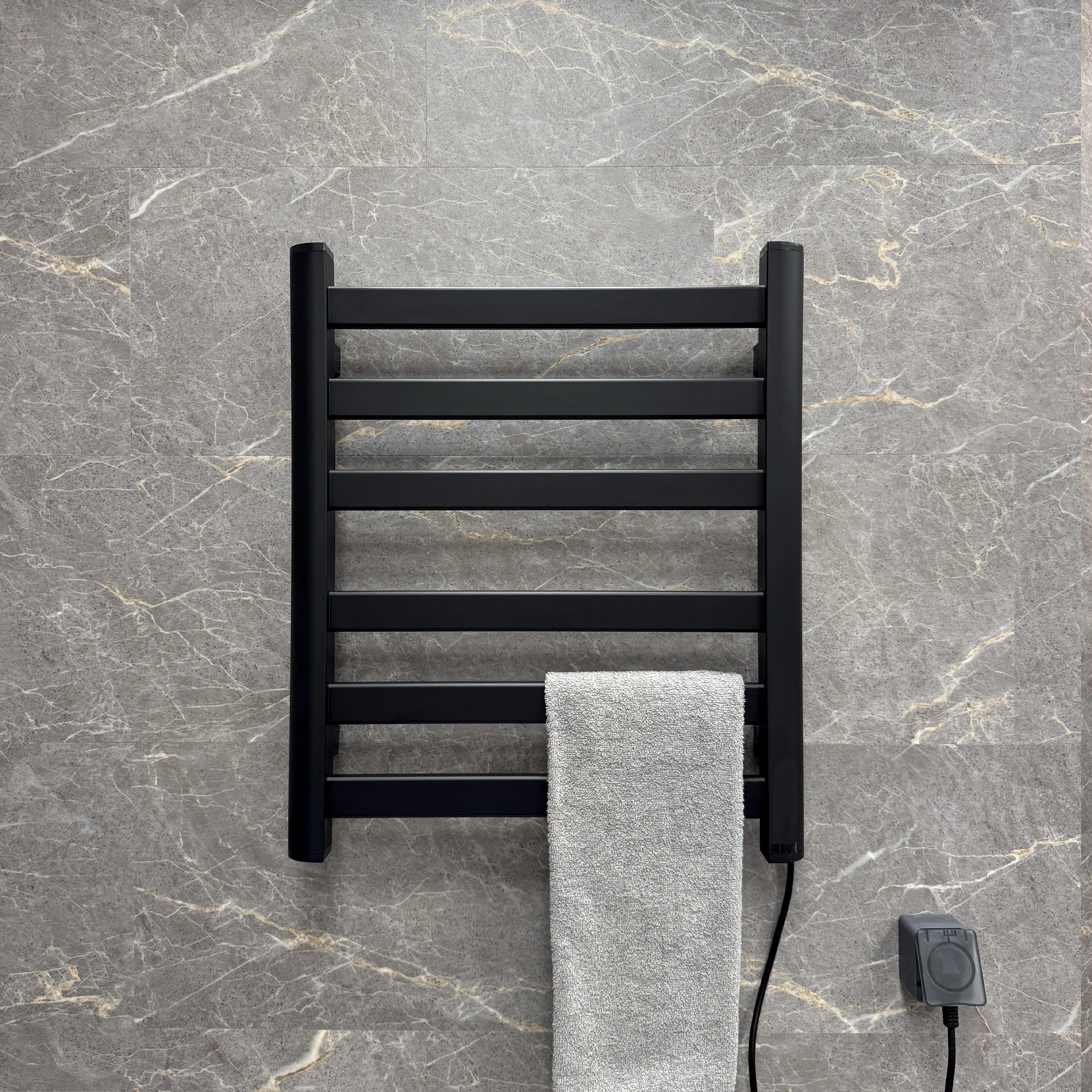 Полотенцесушитель электрический Fixsen BASIC 600х500 черный (FX-7400B) - фото 2