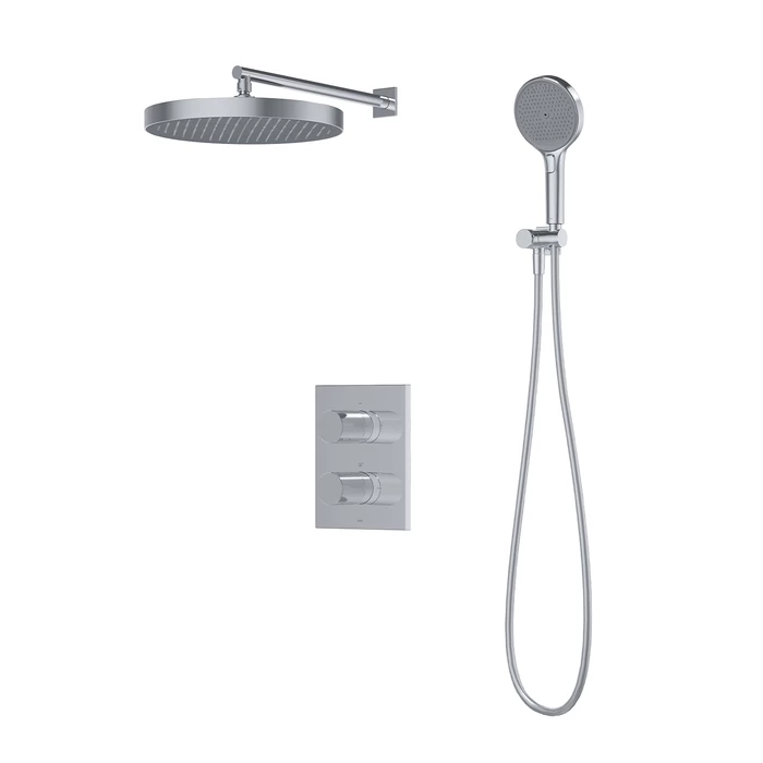 Душевая система IDDIS Duna с тропическим и ручным душем, с термостатом, глянцевый хром (DUNSB0Ti67)