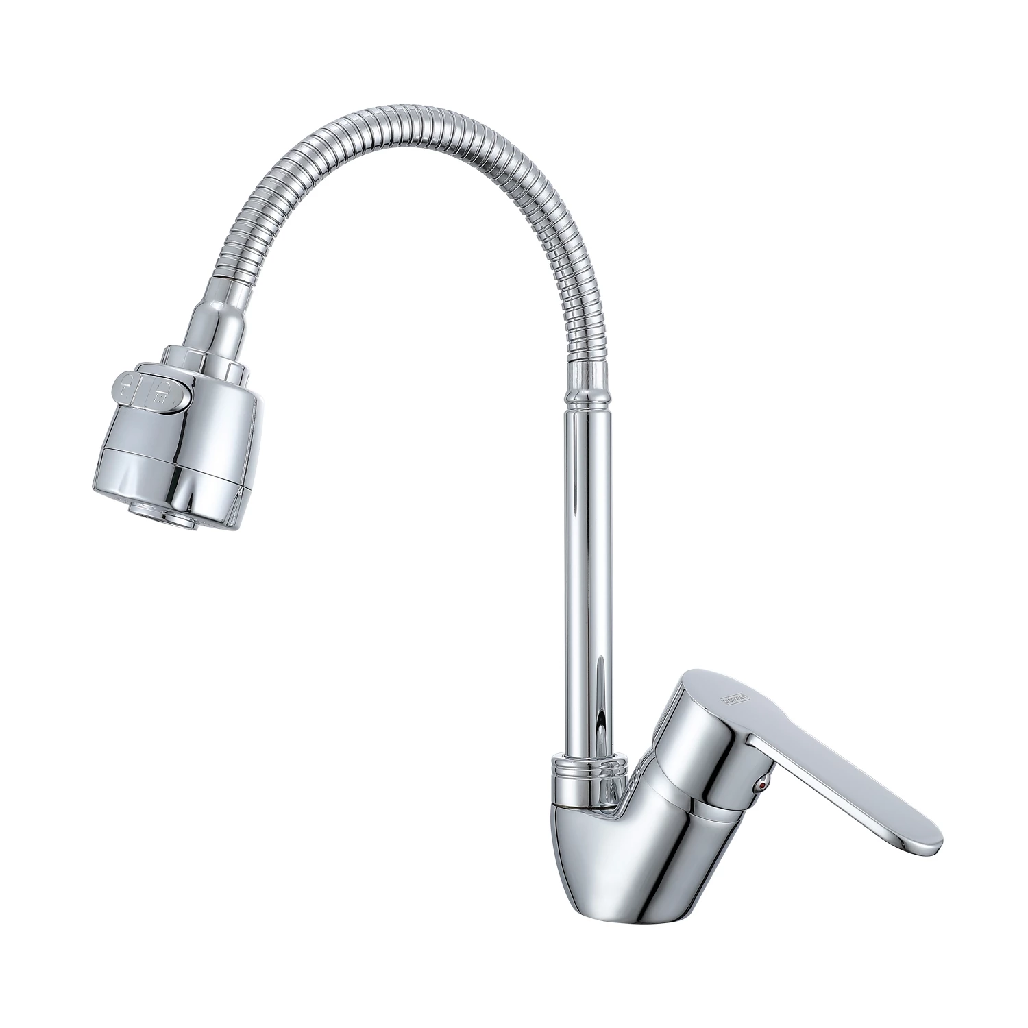 Смеситель Prohanss для кухни высокий гибкий излив, хром (P64.47) - фото 1