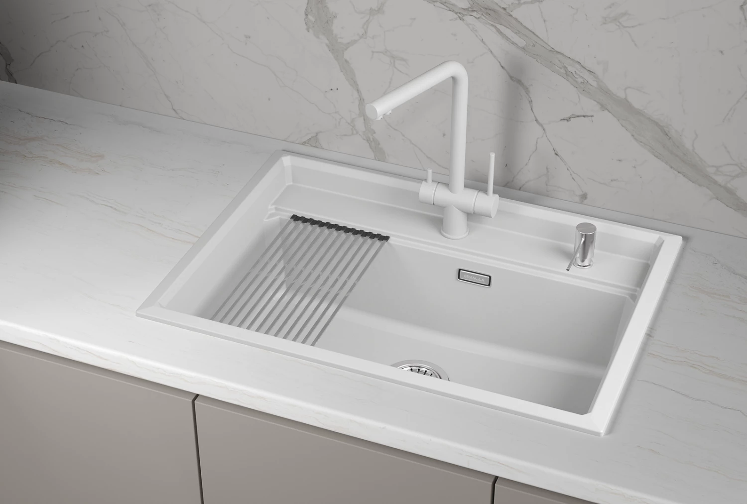 Кухонная мойка GRANULA кварц (7301i, АРКТИК) - фото 3