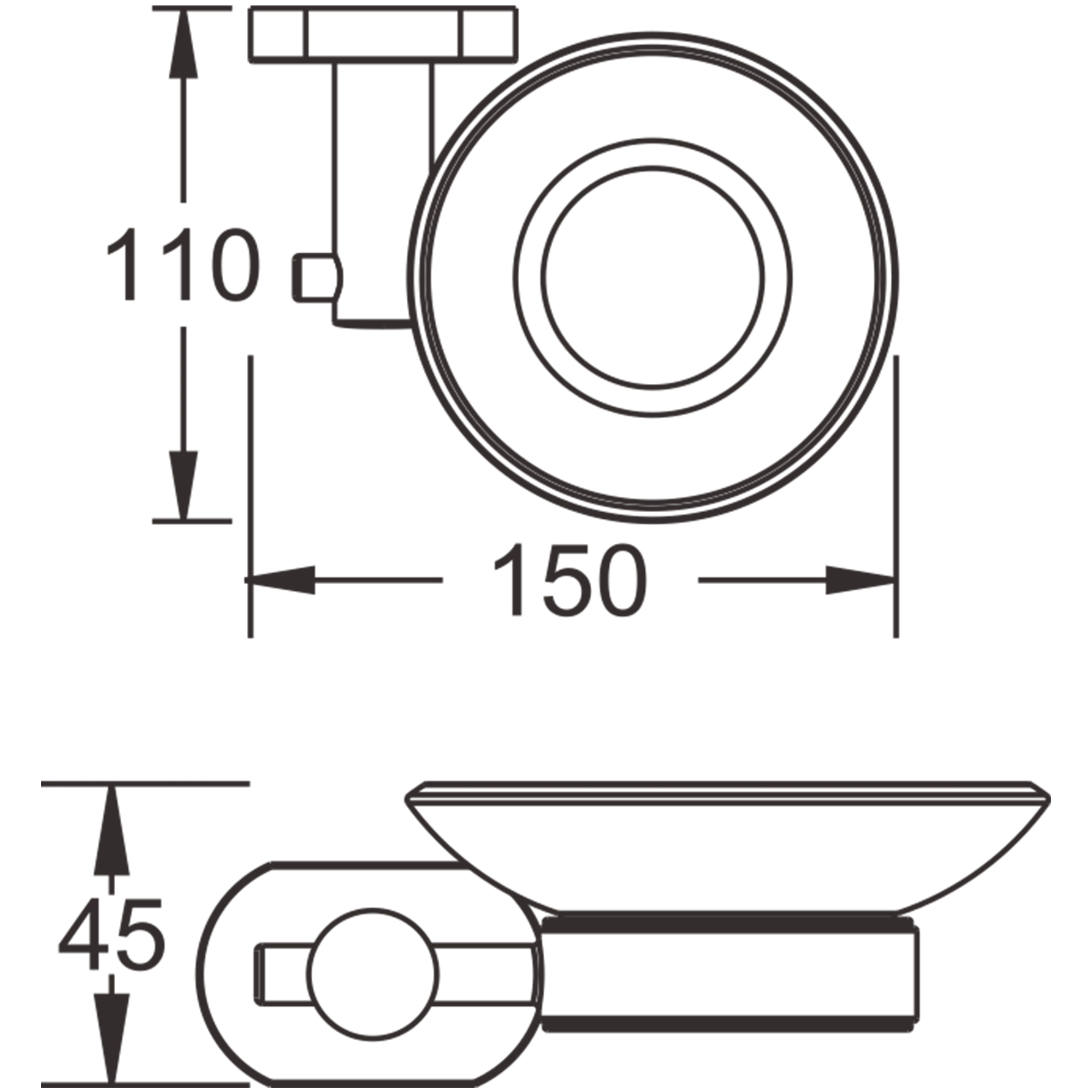 Мыльница стеклянная BELZ (B90002) Мыльница стеклянная BELZ (B90002) - фото 2