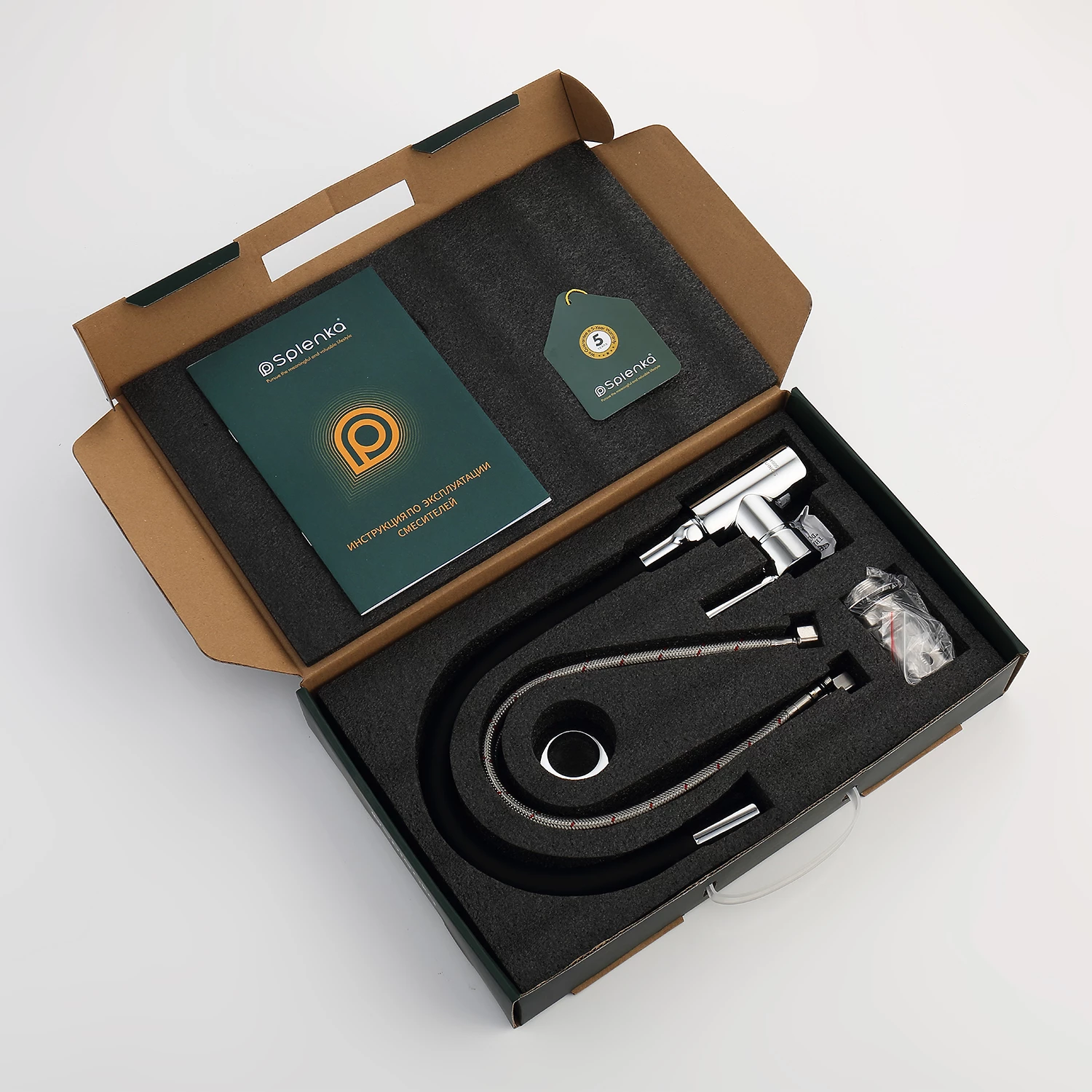 Смеситель Splenka для кухни с гибким изливом (S201.4406) - фото 9