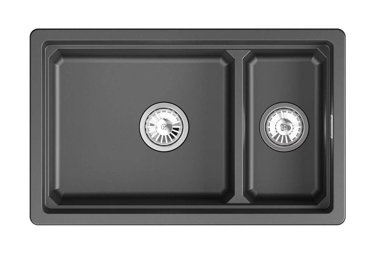 Кухонная мойка GRANULA кварц (7304iU, ШВАРЦ) - фото 2