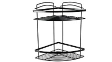 Полка угловая двухэтажная FIXSEN черная (FX-850B-2)