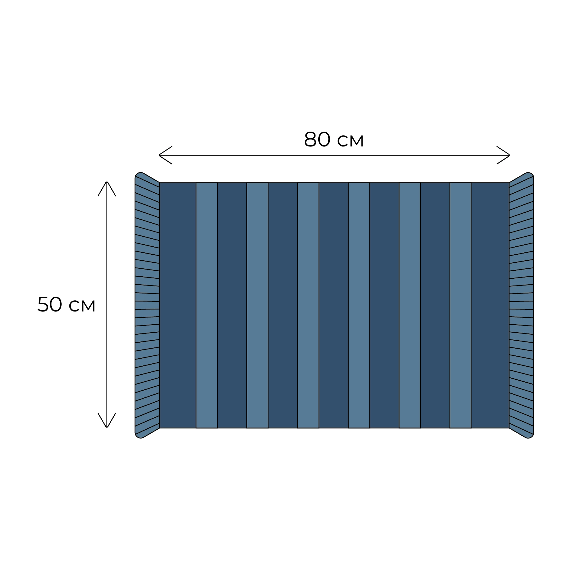 Коврик для ванной 1-ый Fixsen SANDAL серо-голубой, 50х80см (FX-8020C) - фото 3