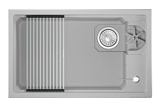 Кухонная мойка GRANULA KITCHEN SPACE RINZER кварц (7309RU, АРКТИК)