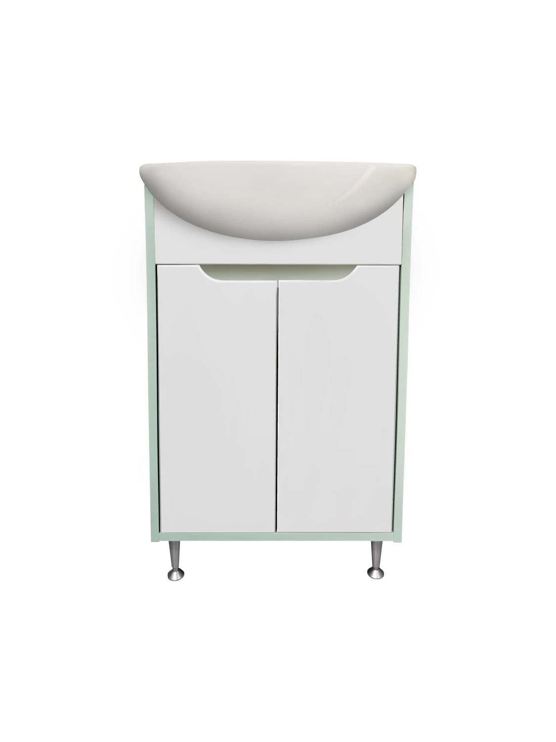 Тумба Runo Эконова 50 бирюзово-белая под умывальник 00000000152 (Уют 50) (00-00004656)