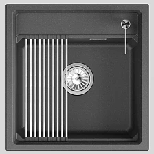 Кухонная мойка GRANULA кварц (5002i, ЧЁРНЫЙ)