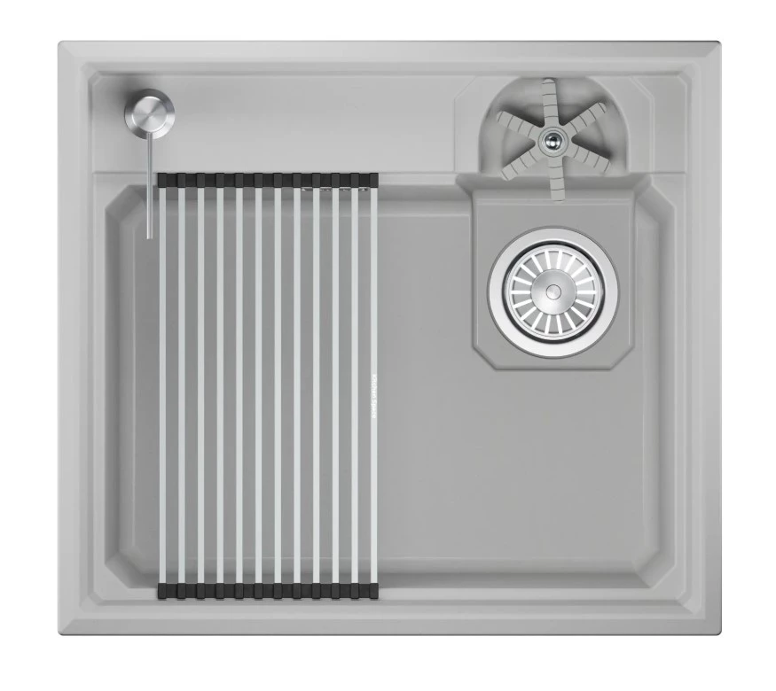 Кухонная мойка GRANULA KITCHEN SPACE RINZER кварц (5807R, АРКТИК) - фото 1