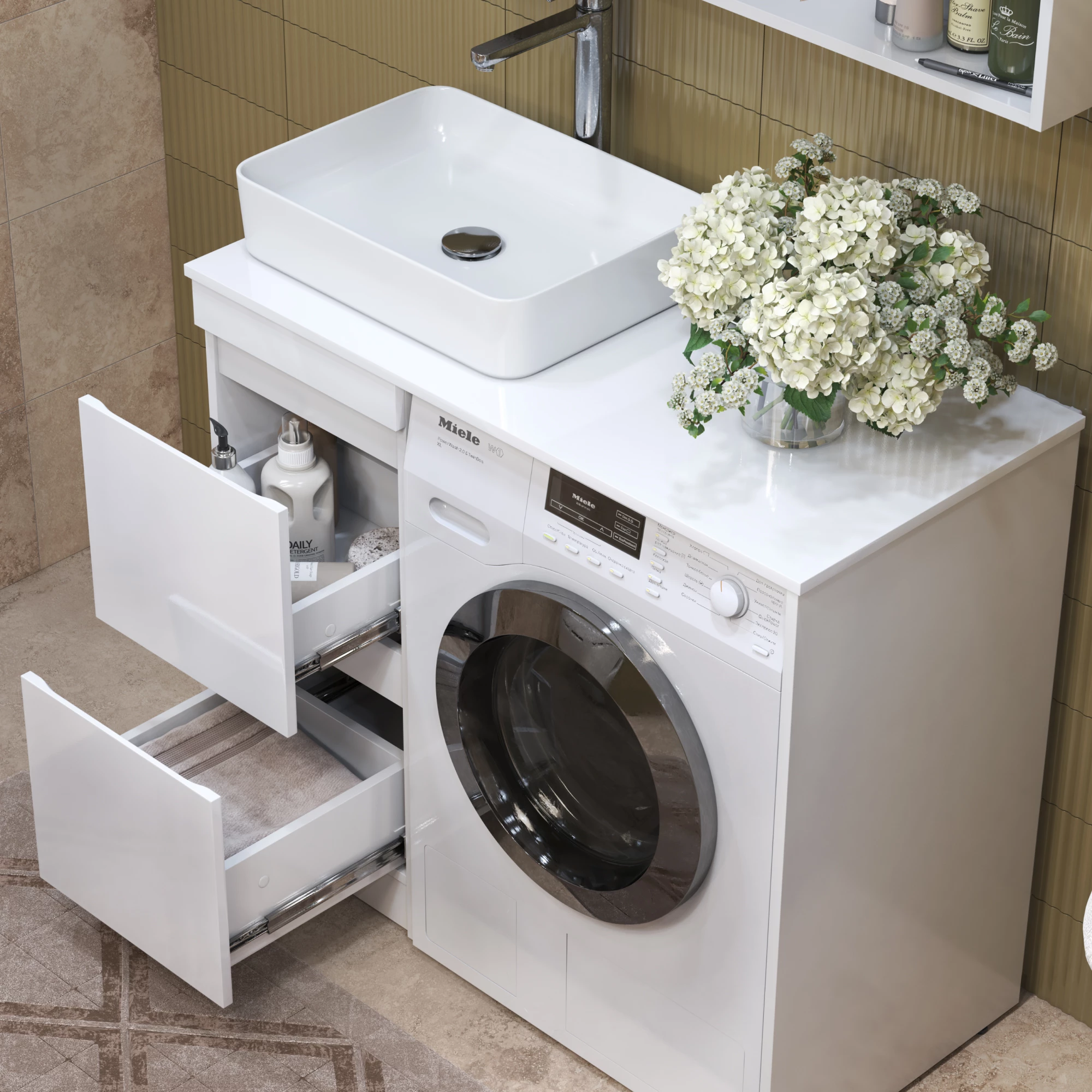 Тумба VIGO Urban 400-0-2 под столешницу для стиральной машины (tn.URB.40.2Y) Тумба VIGO Urban 400-0-2 под столешницу для стиральной машины (tn.URB.40.2Y) - фото 3